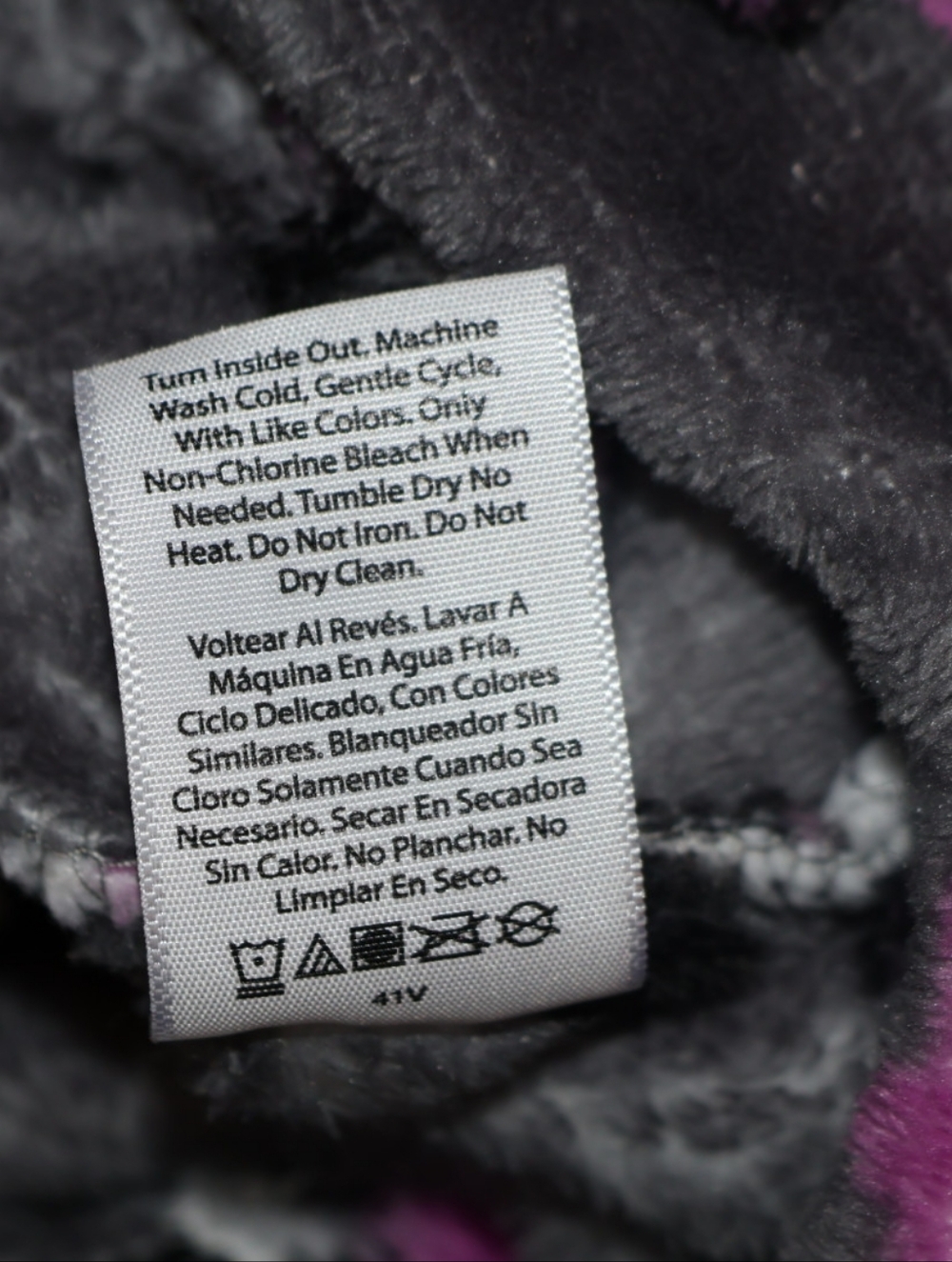 Holiday Time Plush Panda Lounger With Hood-Gray, Pink, & Black. Medium (8-10). - Picture 10 of 13